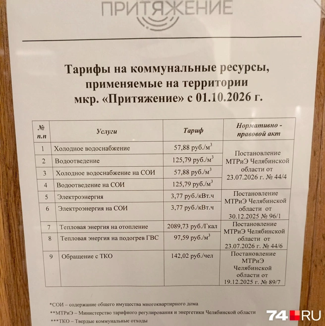 Такое объявление висит в подъезде дома в «Притяжении» | Источник: читатель 74.RU