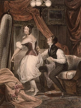 Французская гравюра «Утро» работы Бассаге, 1835