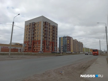 На одной стороне улицы микрорайон Амурский-2 | Источник: Мария Максимова / NGS55.RU
