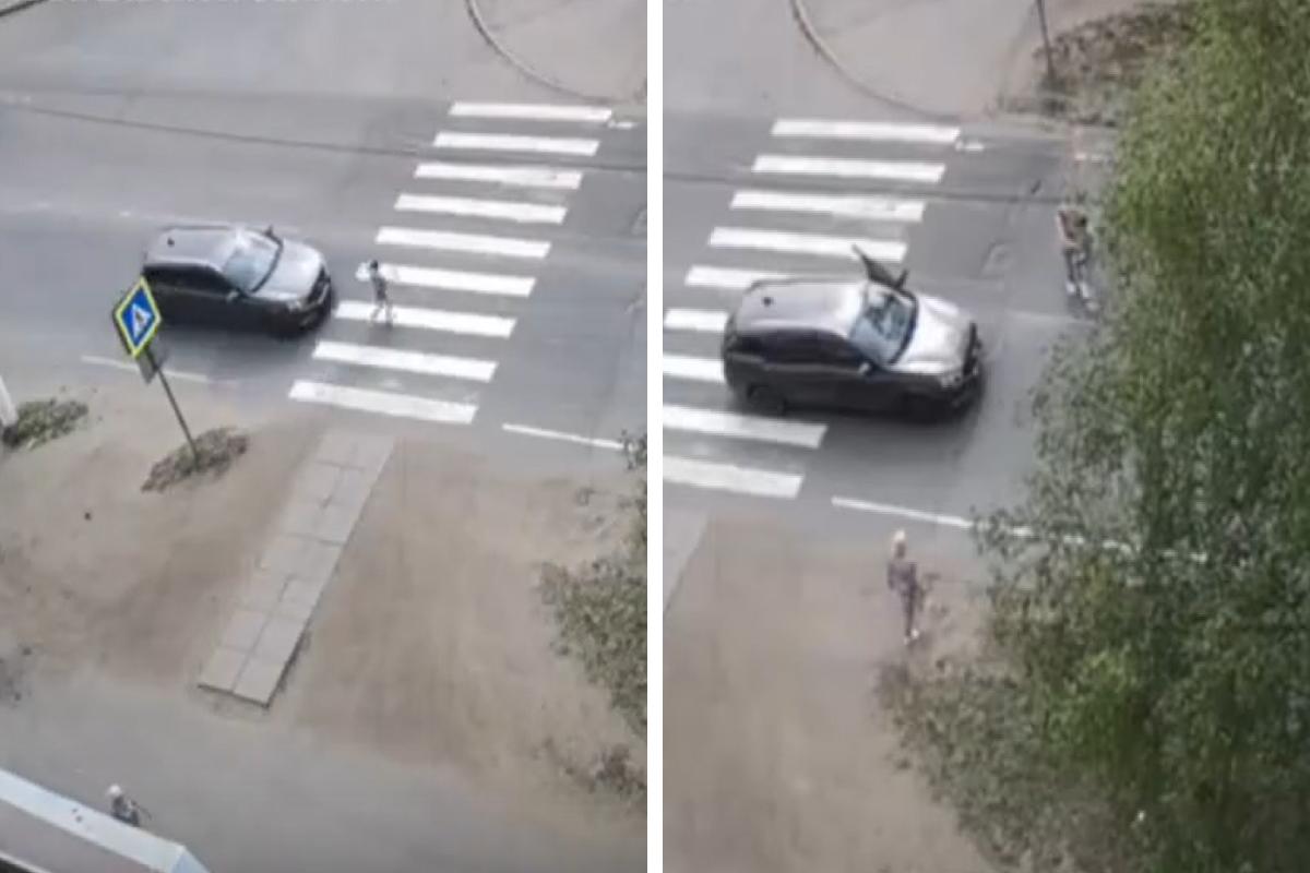 В Северодвинске автомобиль сбил ребенка: момент удара попал на видео