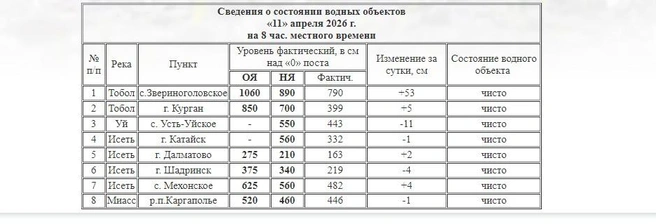 Источник: скрин с сайта Курганского ЦГМС