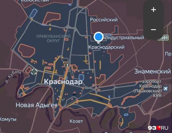 Карта города («Черно-желтый») | Источник: 93.RU