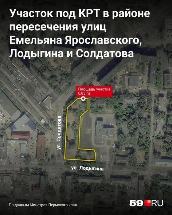 На этом участке планируют построить дом «Юность» | Источник: Евгения Бикунова, Городские порталы