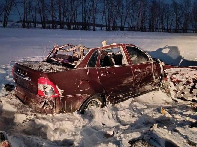 Авария случилась ночью | Источник: Прокуратура Омской области / t.me