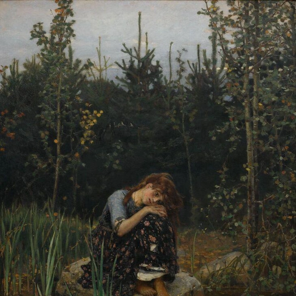 Виктор Михайлович Васнецов «Алёнушка (Дурочка Алёнушка)», 1881, Государственная Третьяковская галерея | Источник: https://my.tretyakov.ru/