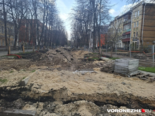 Плитку уже сняли | Источник: Алёна Воропаева / Voronezh1.ru