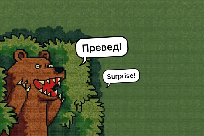 Мем с медведом появился из-за неправильного перевода | Источник: Серафима Пантыкина / V1.RU