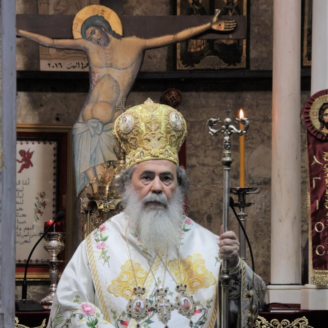 греко-православный патриарх Иерусалима Феофил III | Источник: Rachel Sharoni Pikiwiki Israel, CC BY 2.5
