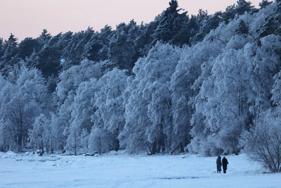 Зимний закат на Ласковом пляже в пятницу