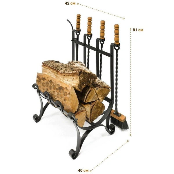 Каминный набор с дровницей и сумкой