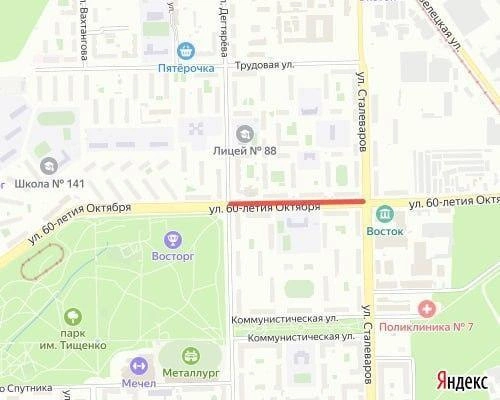 Закрытая улица находится возле Парка Тищенко | Источник: Администрация Челябинска