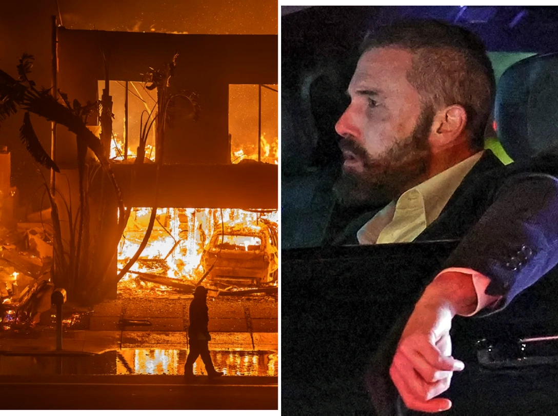 Горящий дом в Лос-Анджелесе, Бен Аффлек | marieclaire.ru