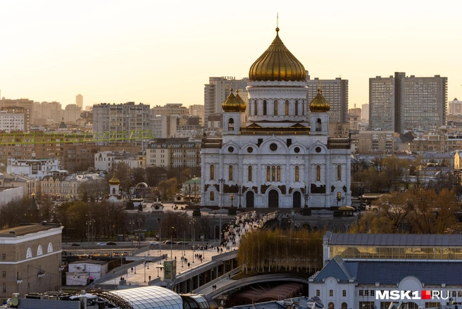 Храм Христа Спасителя и Патриарший мост | Источник: Артем Устюжанин / MSK1.RU