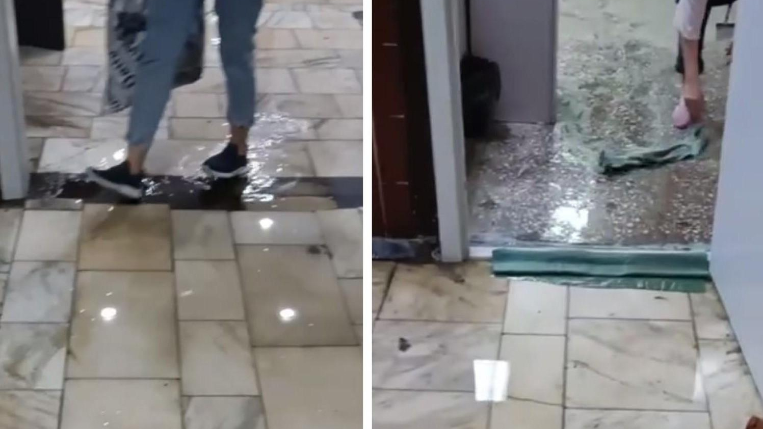 Из-за сильного ливня в Омске затопило автовокзал — видео