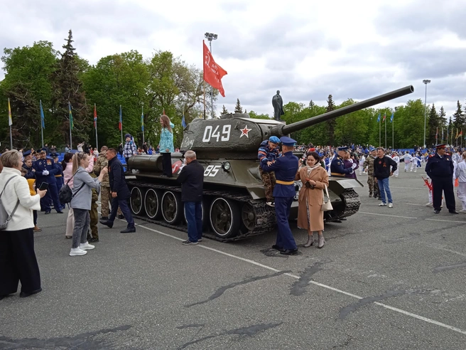 Легендарный Т-34, восстановленный ульяновскими энтузиастами | Источник: Дмитрий Сильнов / 173.RU