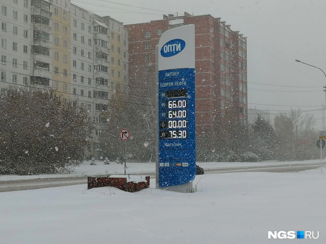 На заправке нет одного из видов дизельного топлива | Источник: Егор Сафронов / NGS.RU