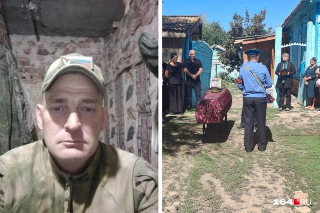 Погибший в спецоперации местный житель Яков Нечаев и момент его похорон | Источник: Новоузенский район | официальный канал / Telegram