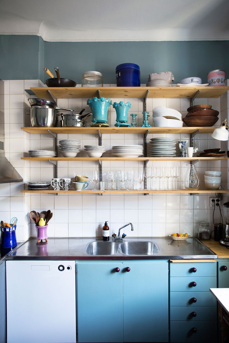 Голубой цвет на кухне: 15 примеров (галерея 0, фото 4)