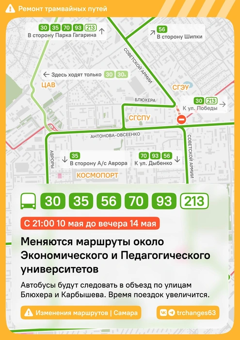 Как поедут автобусы | Источник: Изменения маршрутов / T.me