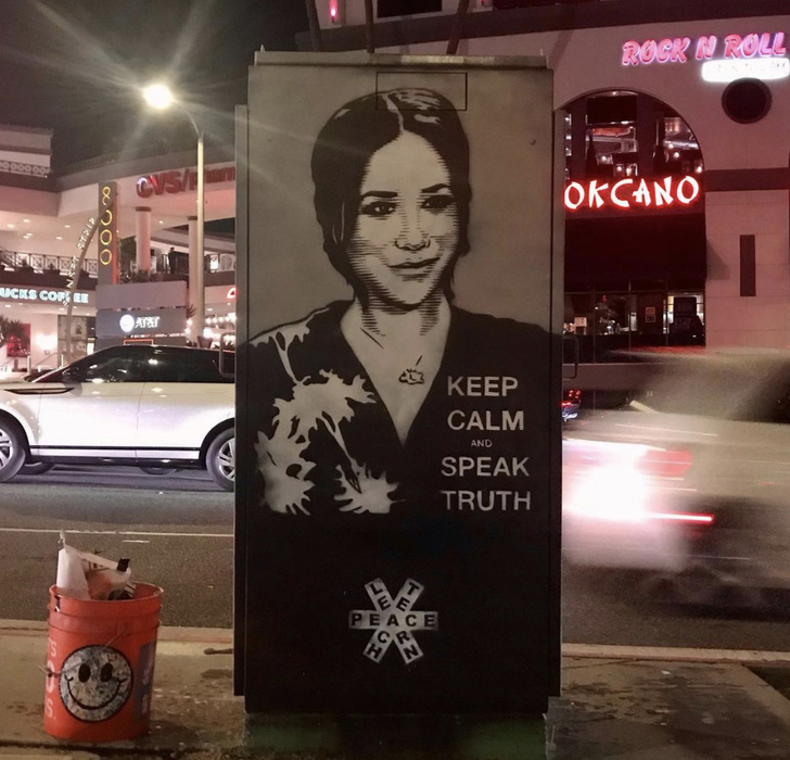 В Голливуде появилось граффити с Меган Маркл