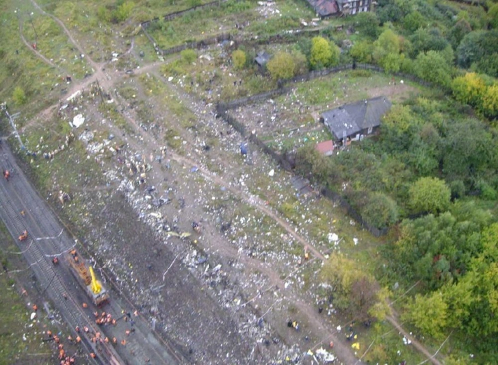 Место падения Boeing 737 в Перми