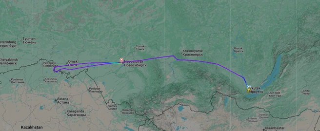 В данный момент самолет вылетел в Сочи | Источник: flightradar24