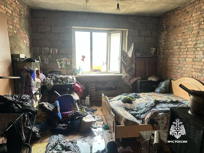 Пожар произошел в поселке Октябрьском | Источник: ГУ МЧС России по НСО