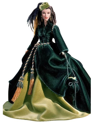 Кукла Barbie Унесенные ветром Изумрудное платье из гардин Скарлетт О'Хара в исполнении Вивьен Ли, 29771
