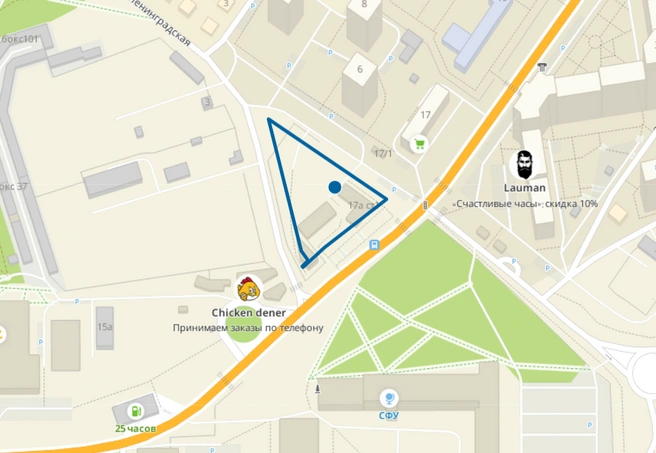 Площадь участка&nbsp;— чуть больше 4200 квадратов | Источник: 2ГИС