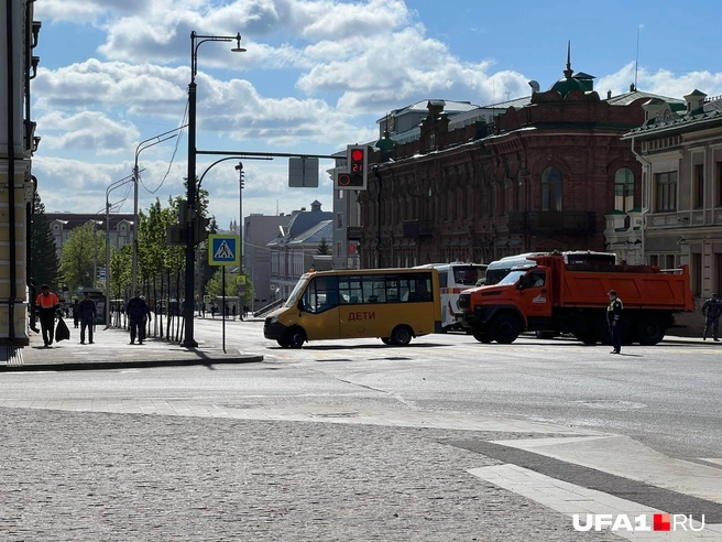 Улицы Советскую и Пушкина перекрыли | Источник: Андрей Бирюков / UFA1.RU