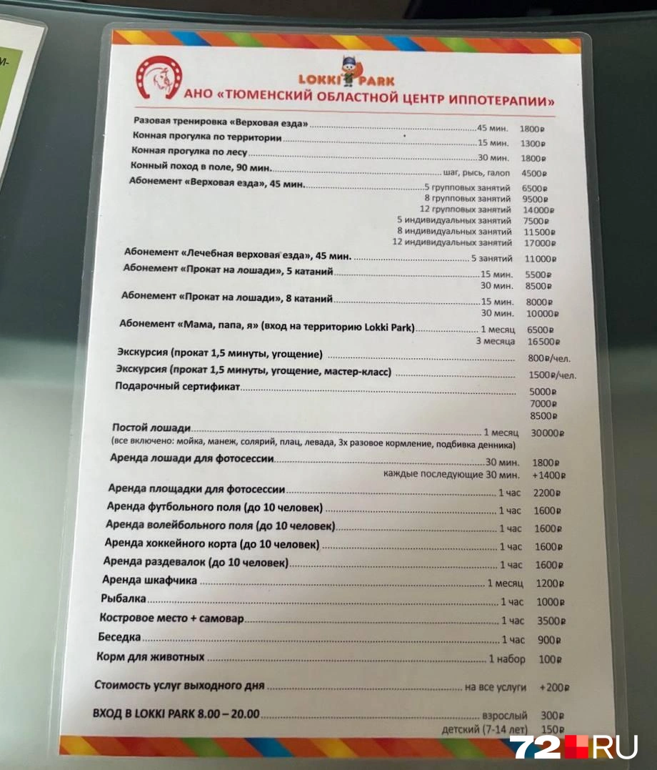 К примеру, за конную прогулку по территории в 15 минут просят 1300 рублей  | Источник: Мария Токмакова / 72.RU
