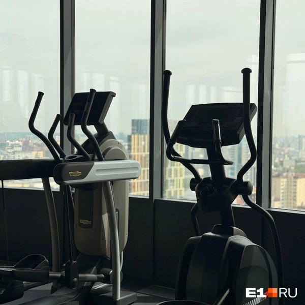 Из окон спортзала Екатеринбург виден, как на ладони | Источник: Полина Краснопевцева / E1.RU