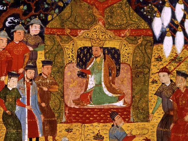 Чингисхан. Миниатюра из летописи XIV века | Источник: Wikimedia Commons