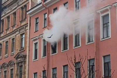 Мужчина погиб при пожаре в историческом доме на Моховой