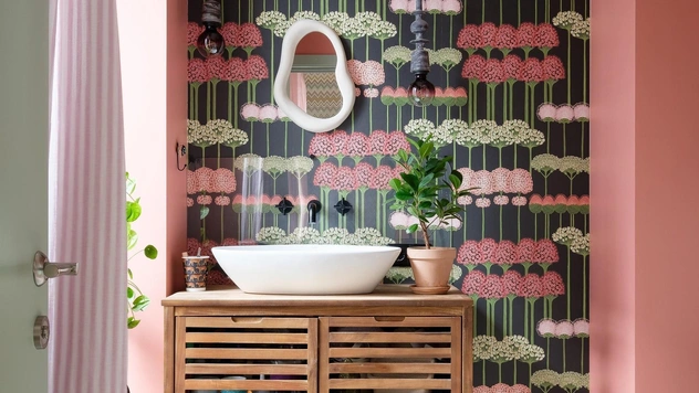 Обои в санузле: 45+ идей и вариантов