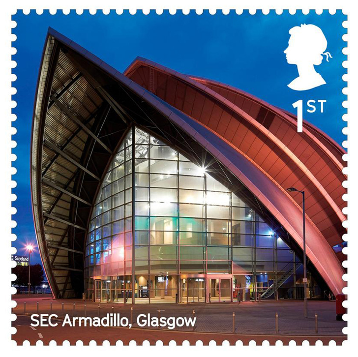Почтовые марки с шедеврами современной архитектуры Великобритании