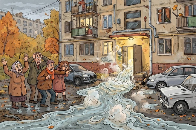 В Москве начали топить батареи, и трубы потекли | Источник: Полина Авдошина / Городские медиа