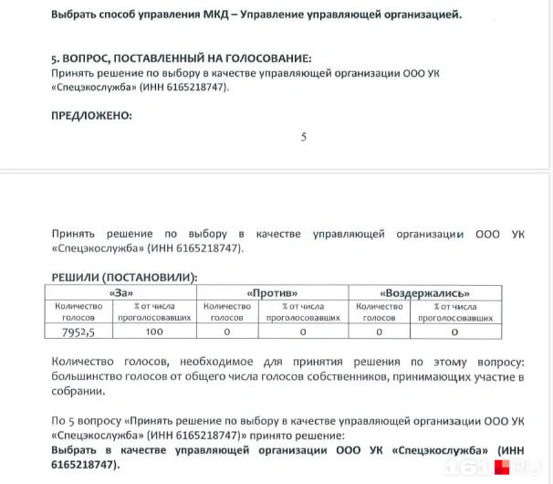 Из протокола собрания жильцов дома на Петренко, 26 от сентября 2025 года, отправленного в региональную ГЖИ | Источник: жители дома 