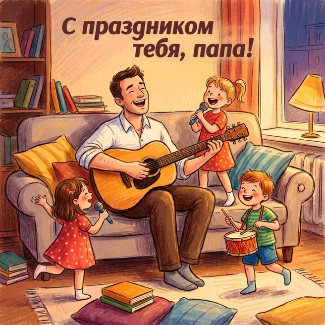 Папа, спасибо, что делился со мной вкусняшками втайне от всех. С Днем отца! | Источник: Городские медиа