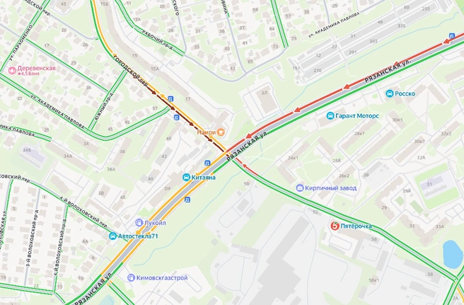 Дорожная ситуация в месте аварии | Источник: yandex.ru/maps