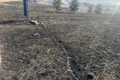 В Забайкалье потушили степной пожар на 2 гектарах