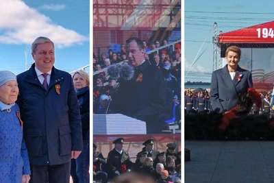 В Архангельске проходит парад: кто из чиновников на празднике