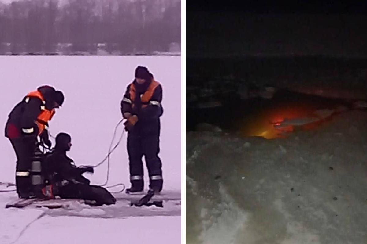 Водолазы нашли тело водителя, чья легковушка провалилась под лед рядом с Архангельском