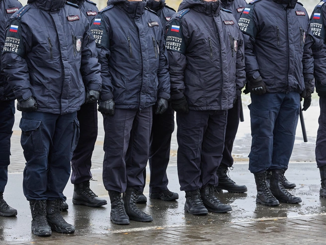 В торжественном открытии приняли участие сотрудники МВД | Источник: Александр Ощепков / NGS.RU