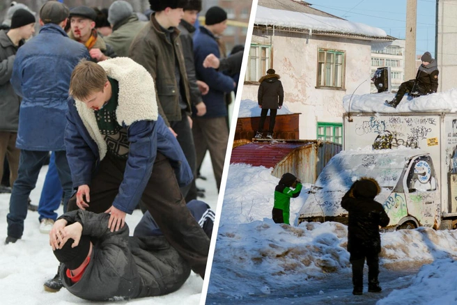 В то время школьники страны дрались повсеместно, Архангельск не стал исключением | Источник: х/ф «Слово пацана. Кровь на асфальте», реж. Жора Крыжовников, Иван Митюшёв