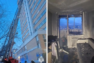 Мужчину спасли из горящей квартиры в Томске