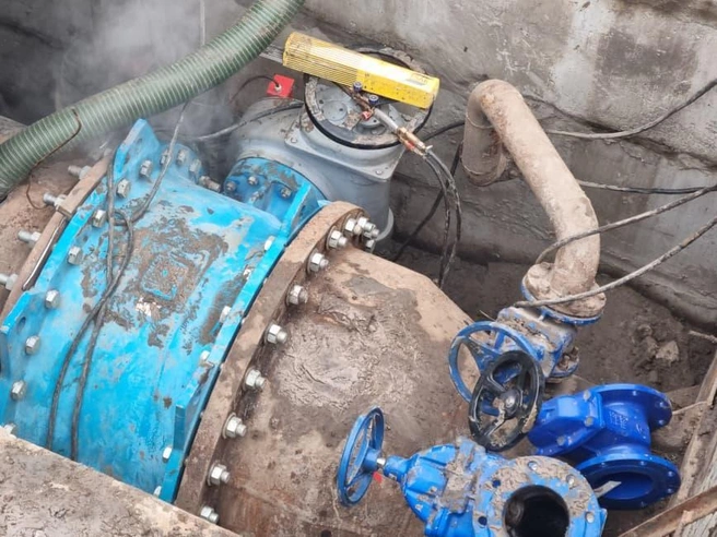 Сварочные работы на водоводе полностью завершены | Источник: Источник: Telegram-канал мэра Новосибирска Максима Кудрявцева