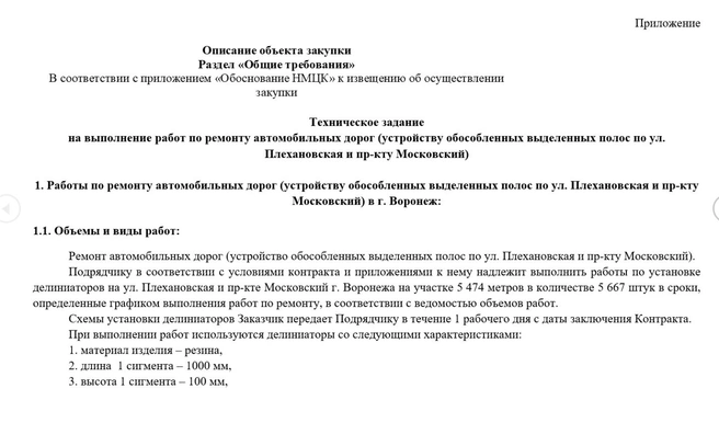 Так выглядит техзадание. Данные и орфографию редакция не меняла | Источник: ЕИС Закупки / zakupki.gov.ru