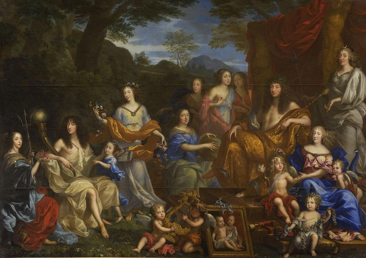Жан Нокре. «Людовик XIV и королевская семья». 1670 | Источник: Wikimedia Commons