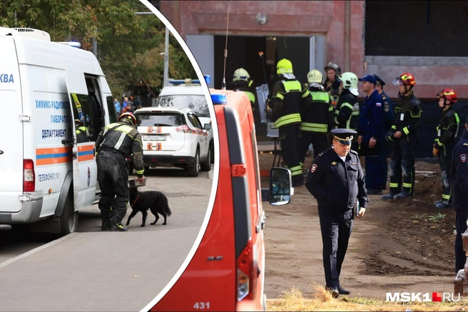 В Москве обрушилась школа — погибли два человека. Показываем, что происходит на месте ЧП | Источник: Татьяна Спиридонова / MSK1.RU